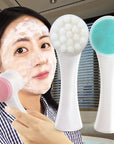 Silica Gel Facial Brush Double Sided Facial Cleanser