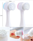 Silica Gel Facial Brush Double Sided Facial Cleanser